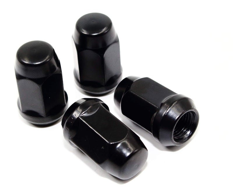 Veritek Performance Set of 20 Veritek 12x1.5mm Black Bulge Acorn 3/4 Hex Lug Nuts 1.40" Conical Seat Aftermarket Custom Wheels for Acura Buick Chevy Ford Honda Hyundai KIA Lexus Mazda Mitsubishi Scion Toyota - Image 1